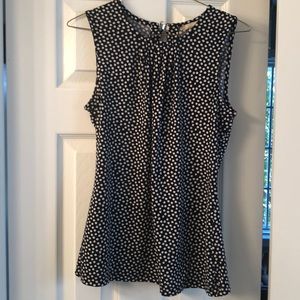 BR polka dot jersey shell black & white size XS